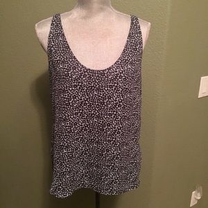 Loft Flowy Blue Floral Print Tank, Like New!